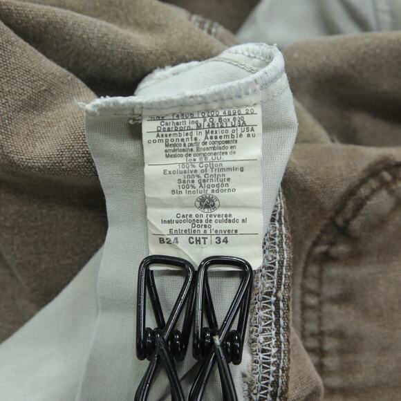 Vintage Carhartt B24 CHT Chestnut Faded Brown Carpenter Shorts 33x7.5 - Picture 13 of 13